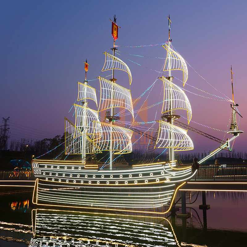 不锈钢发光船雕塑景观艺术造型水景摆件 不锈钢发光船雕塑景观艺术造型水景摆件