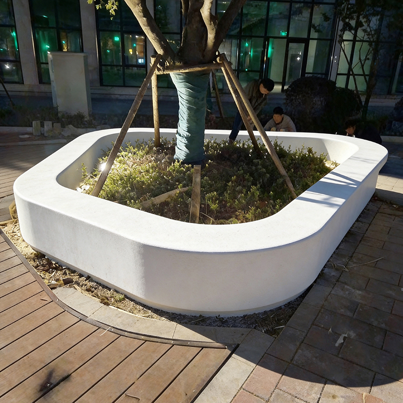 UHPC混凝土异形树池坐凳公园学校花坛座椅 UHPC混凝土异形树池坐凳公园学校花坛座椅