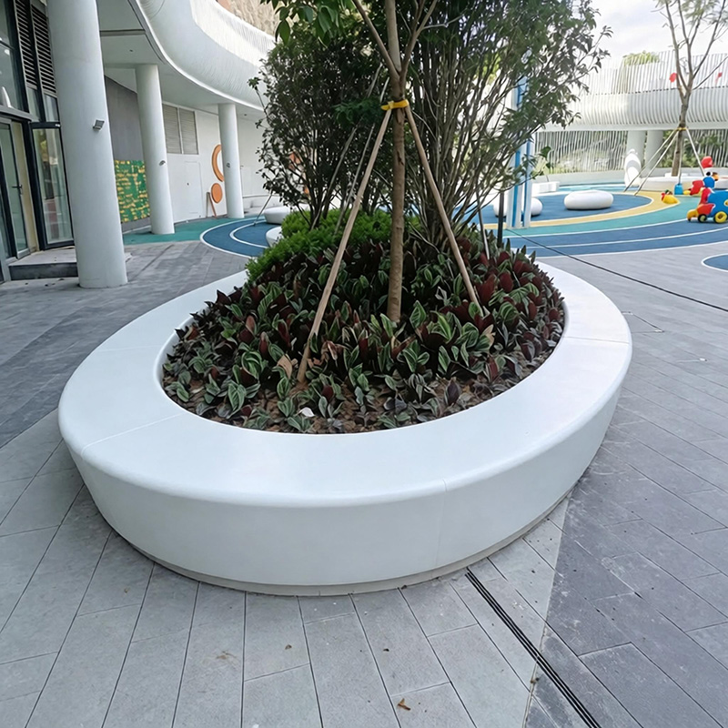 UHPC混凝土树池坐凳户外景观花坛座椅